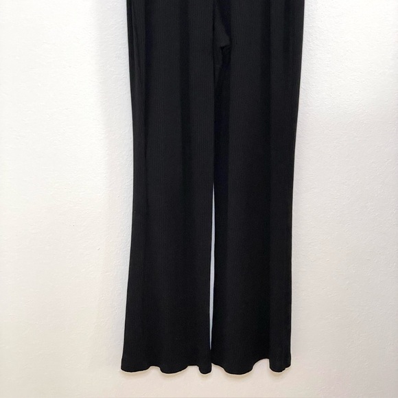 Reformation Wesley Ribbed Knit Square Neck Tie Strap Jumpsuit Black Small - Picture 11 of 15